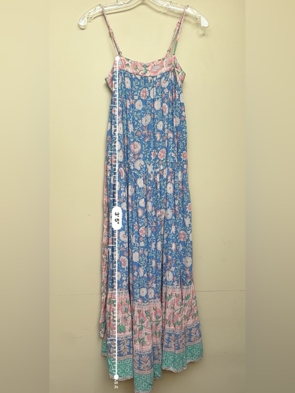 Billabong Floral Border Print Maxi Dress Blue Pink Size XS - Picture 11 of 11